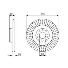 Bosch féktárcsa 0 986 479 589 autóalkatrész