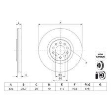 Bosch féktárcsa 0 986 479 J44 autóalkatrész