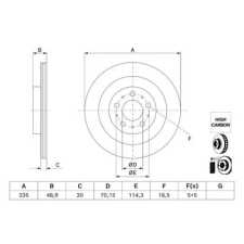 Bosch féktárcsa 0 986 479 J78 autóalkatrész