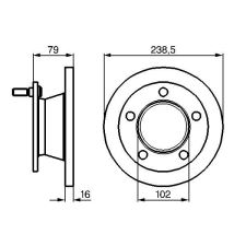 Bosch féktárcsa BOSCH 0 986 478 357 féktárcsa