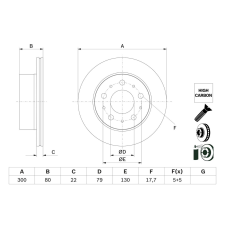 Bosch féktárcsa BOSCH 0 986 479 E02 féktárcsa