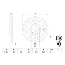 Bosch féktárcsa BOSCH 0 986 479 E41 féktárcsa