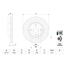 Bosch féktárcsa BOSCH 0 986 479 E56 féktárcsa
