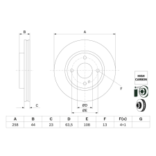 Bosch féktárcsa BOSCH 0 986 479 E80 féktárcsa