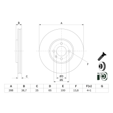 Bosch féktárcsa BOSCH 0 986 479 E81 féktárcsa