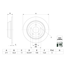 Bosch féktárcsa BOSCH 0 986 479 H55 féktárcsa