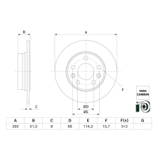 Bosch féktárcsa BOSCH 0 986 479 H61 féktárcsa