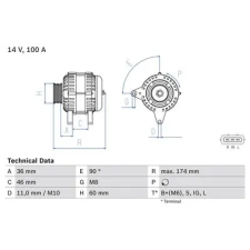 Bosch generátor 0 986 082 760 autóalkatrész
