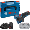 Bosch GWS 12V-76 akkus sarokcsiszoló akkuval, 2db darabolótárcsával, tárolóban (06019F200B)