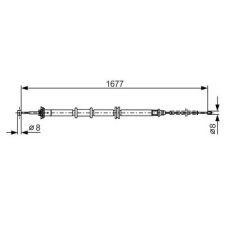 Bosch huzal, rögzítőfék 1 987 482 208 autóalkatrész
