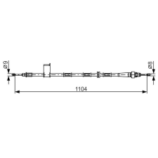 Bosch huzal, rögzítőfék BOSCH 1 987 482 364 autóalkatrész