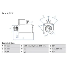 Bosch önindító 0 986 018 990 autóalkatrész