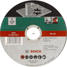 Bosch VÁGÓTÁRCSA INOX 115X1,0MM EGYENES csiszolókorong és vágókorong