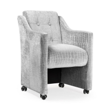  Boss Luxus Görgős Fotel Krokodilbőr Mintás Szürke bútor