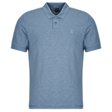 Boss Rövid ujjú galléros pólók Pe linenlogo Kék EU L