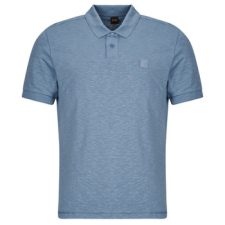 Boss Rövid ujjú galléros pólók Pe linenlogo Kék EU S férfi póló