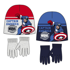  Bosszúállók Captain America gyerek sapka + kesztyű szett 52-54 cm