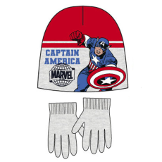  Bosszúállók Captain America gyerek sapka + kesztyű szett 54 cm
