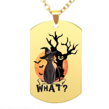  Boszorkány Cica zombi fával medál lánccal, választható több színben nyaklánc