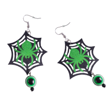 Boszorkány pók fülbevalók Halloweenra jelmez