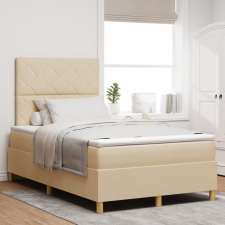 Box Spring Ágy Matrac Krém Kis franciaágy Szövet ágy és ágykellék