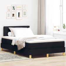  Box Spring Ágy Matraccal Fekete 120x200 cm Szövet ágy és ágykellék
