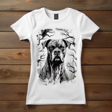  Boxer póló (Női)(Fekete-fehér) női póló