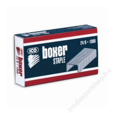 BOXER Tűzőkapocs, 24/6, horganyzott, BOXER (BOX246H) gemkapocs, tűzőkapocs