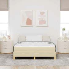  Boxrugós ágy Krém, barna 140 x 200 cm Szövet, Mérnöki Fa ágy és ágykellék