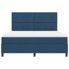  Boxrugós ágy matracmal fejtámlával Kék 180 x 200 cm szövet ágy és ágykellék