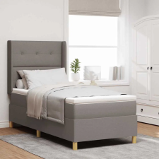  Boxrugós ágy matracmal fejtámlával Tópszínű 140 x 200 cm szövet ágy és ágykellék