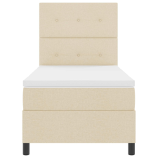  Boxrugós ágy matracmal leddel Krém 80 x 200 cm szövet ágy és ágykellék