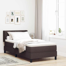  Boxrugós ágy matracmal Sötét Barna 190 x 90 cm Poliészter ágy és ágykellék