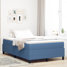  Boxspring Ágy Kék 120x200 cm Bordás Szövet ágy és ágykellék