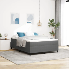  Boxspring Ágy Matrac Közép Szürkében, 140x200 cm, Pamut Anyag ágy és ágykellék