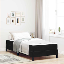  Boxspring ágy matraccal matracmal Fekete 90 x 200 cm Bársony ágy és ágykellék