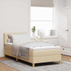  Boxspring ágy matraccal matracmal Krém 90 x 190 cm szövet