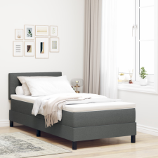  Boxspring ágy matraccal Sötét szürke 90x190 cm Szövet ágy és ágykellék