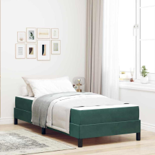  Boxspring ágy matraccal Sötétzöld 80 x 200 cm Bársony ágy és ágykellék