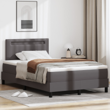  Boxspring Ágy Matraccal Szürkében, 120 x 200 cm Műbőr ágy és ágykellék