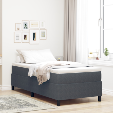  Boxspring Ágy Sötétszürke Egyszemélyes Corduroy Szövet ágy és ágykellék