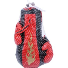 Boxzsák kesztyűvel - piros-fekete (79877) sportjáték
