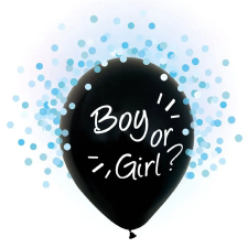  "Boy or Girl?" babaváró lufi - kék 4db party kellék