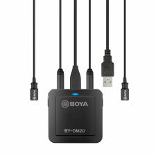 Boya BY-DM20 Dual Két-csatornás Rögzítő Mikrofon készlet - Lavalier Kit kameramikrofon