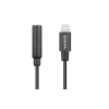 Boya BY-K3 3.5mm Jack anya - Lightning apa adapter - Fekete