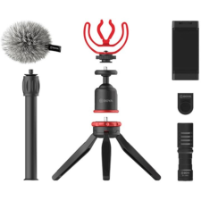 Boya VG330 Mobil/ Okostelefon Vlog Kit -Mini-Állvány & LED & Mikrofon Sett kameramikrofon