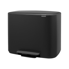 Brabantia 121463 36 literes pedálos rozsdamentes acél szemetes - Fekete (121463) szemetes