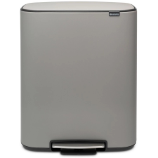Brabantia Bo Pedal Bin acél pedálos szemetes - betonszürke ásványi textúra 60L szemetes