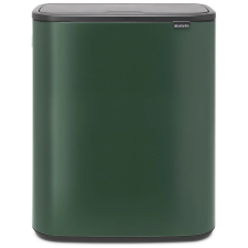 Brabantia Bo Touch Bin XXL acél nyomófedeles szelektív szemetes - fenyőzöld 2x30L szemetes