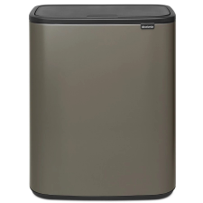 Brabantia Bo Touch Bin XXL acél nyomófedeles szelektív szemetes - platinaszürke 2x30L szemetes